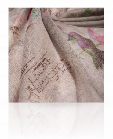 Палантин Женский W-VINTAGE.BIRD/BLUE